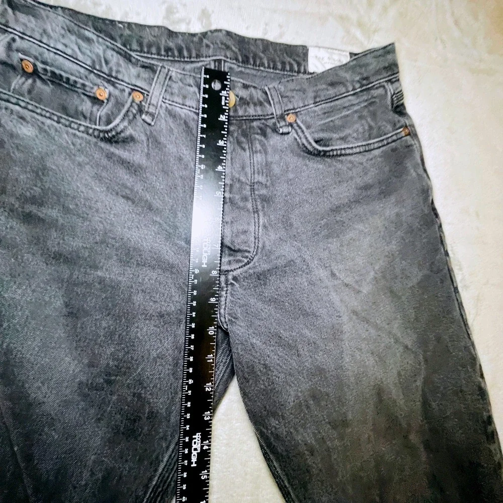 Rag & Bone Jeans Mens 34 Faded Black Straight Leg Button Fly Denim